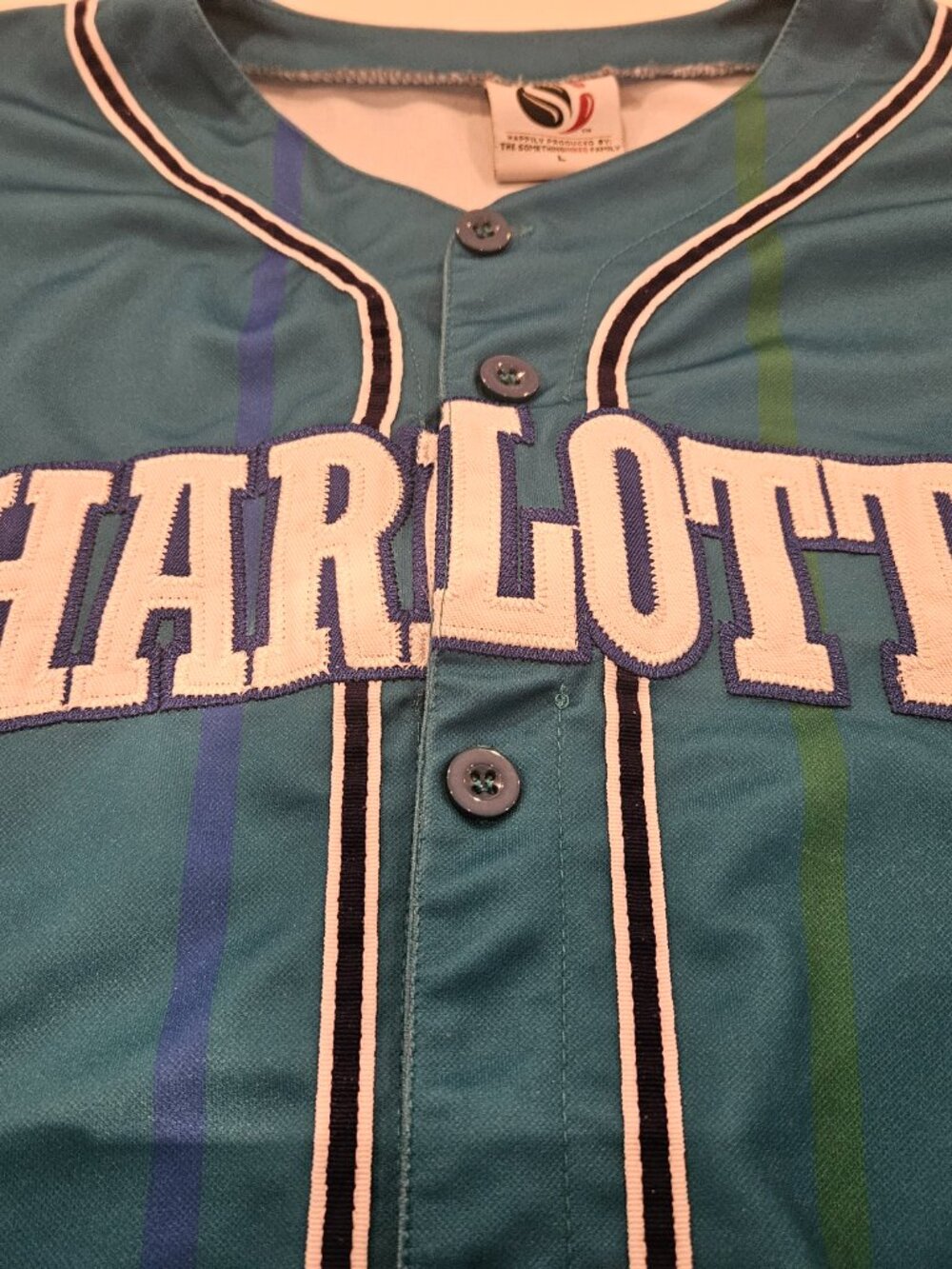 Charlotte Hornets Baseball Jersey - Picture 3 of 10